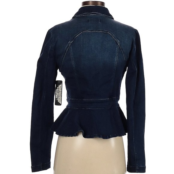 💥SPECTACULAR💥 Bebe Vintage Denim Band Blazer - Picture 3 of 10